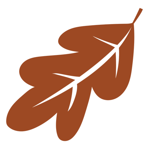 Autumn leave cutout PNG Design