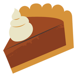 Slice of pumpkin pie PNG Design
