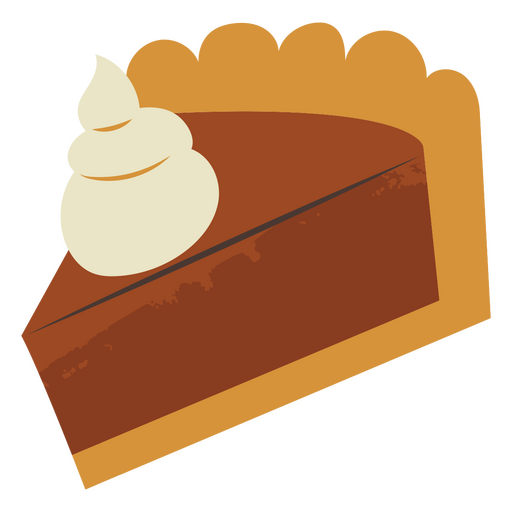 Slice of pumpkin pie PNG Design