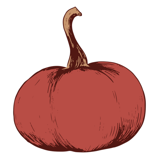 Kürbis mit langem Stiel PNG-Design