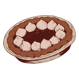 Thanksgiving pumpkin pie illustration PNG Design Transparent PNG