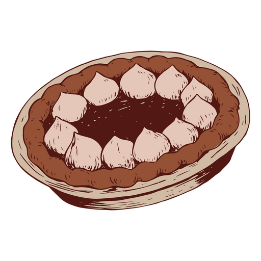 Ilustração de torta de abóbora de ação de Graças Desenho PNG