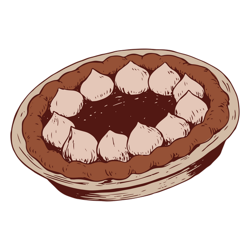 Thanksgiving pumpkin pie illustration PNG Design