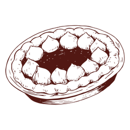 Pastel de calabaza dibujado a mano Diseño PNG