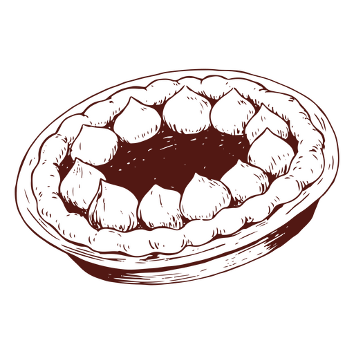 Kürbiskuchen handgezeichnet PNG-Design