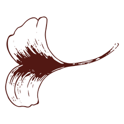 Gingko-Blatt handgezeichnet PNG-Design