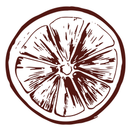 Rodaja de lima dibujada a mano detallada Diseño PNG