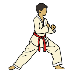 Person karate stand PNG Design Transparent PNG