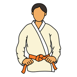 Mann mit Karategürtel PNG-Design