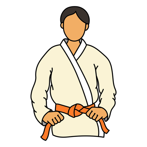 Hombre con cinturón de karate Diseño PNG