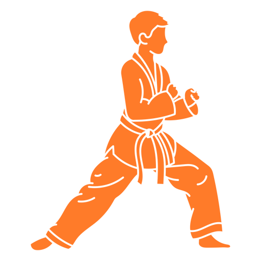 Karate stand cutout PNG Design