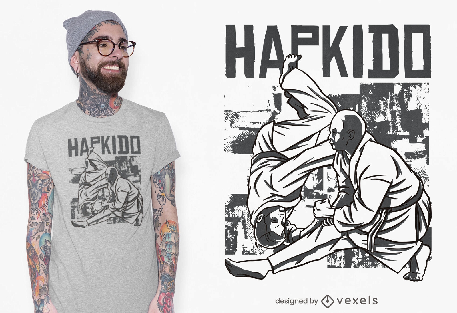 Hapkido Marskunst-T-Shirt-Design