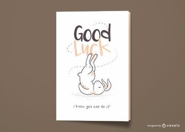 Lucky rabbit animal cute greeting card