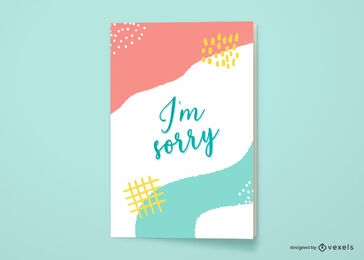 I'm sorry greeting card abstract design