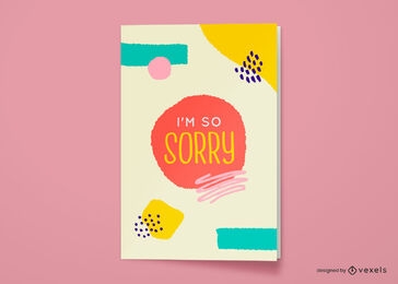 I'm so sorry greeting card abstract design