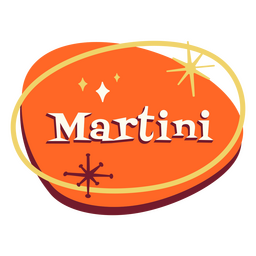 Bebidas insignia retro martini Transparent PNG