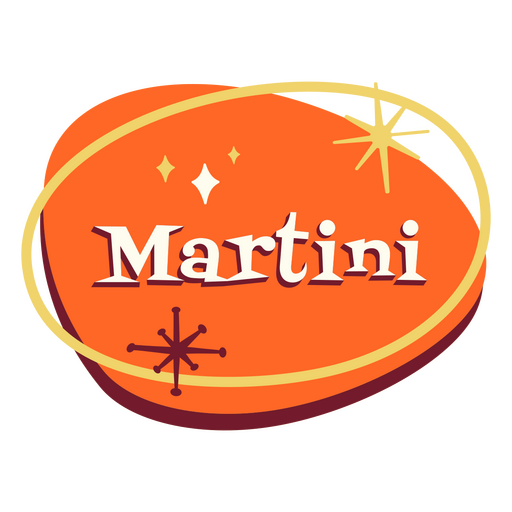 Drinks retro badge martini