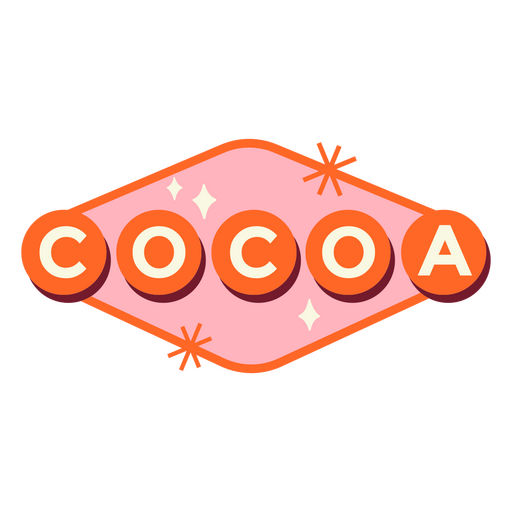 Drinks retro badge cocoa PNG Design