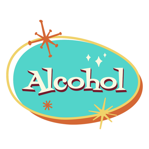 Drinks retro badge alcohol PNG Design