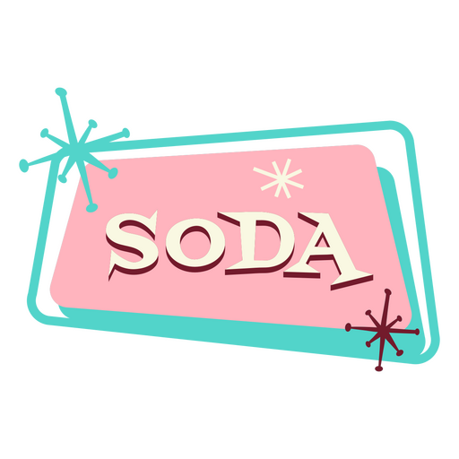 Drinks retro badge soda PNG Design