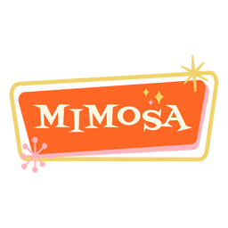 Drinks retro badge mimosa PNG Design Transparent PNG