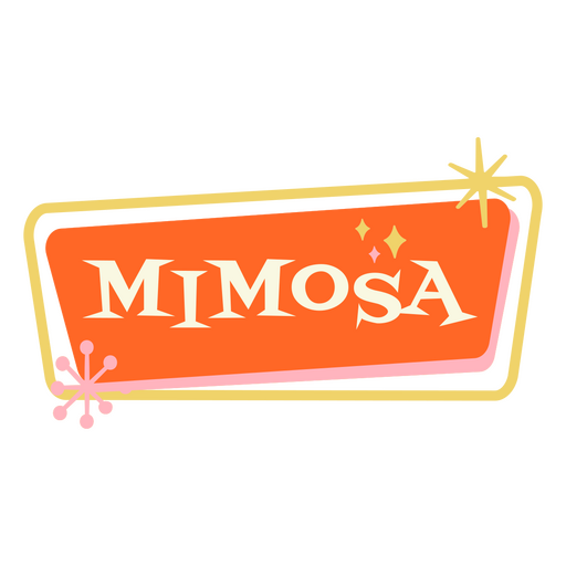Drinks retro badge mimosa PNG Design