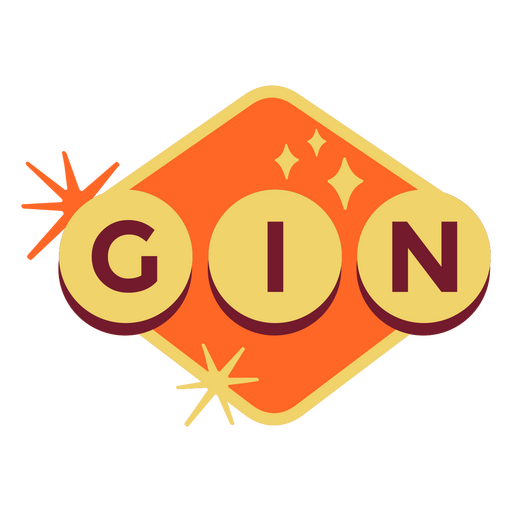 Drinks retro badge gin PNG Design