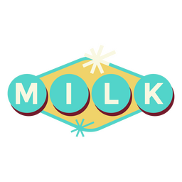 Trinkt Retro-Abzeichen-Milch PNG-Design