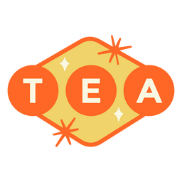 Drinks retro badge tea PNG Design Transparent PNG
