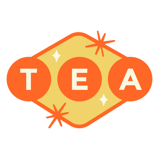 Bebe té insignia retro Diseño PNG