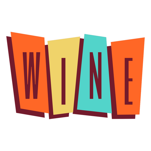 Drinks retro badge wine PNG Design