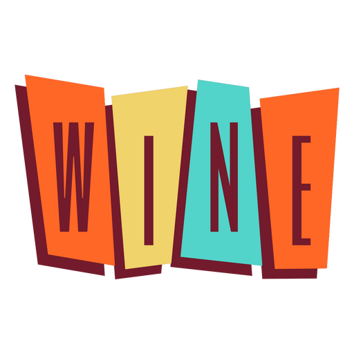Trinkt Retro-Abzeichen Wein PNG-Design