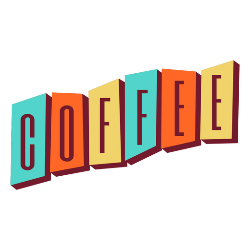 Trinkt Retro-Abzeichen-Kaffee PNG-Design