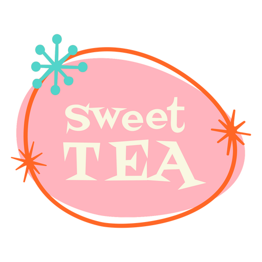Drinks retro badge sweet tea PNG Design