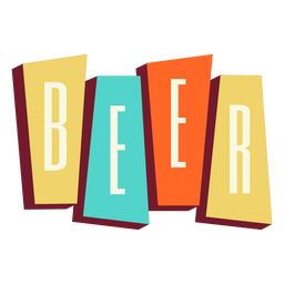 Trinkt Bier mit Retro-Abzeichen PNG-Design