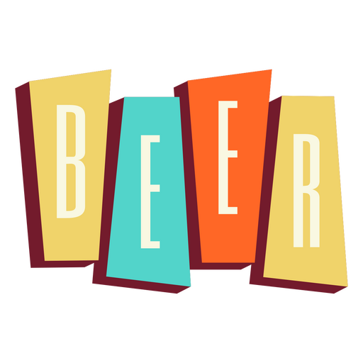 Bebe cerveja de distintivo retrô Desenho PNG