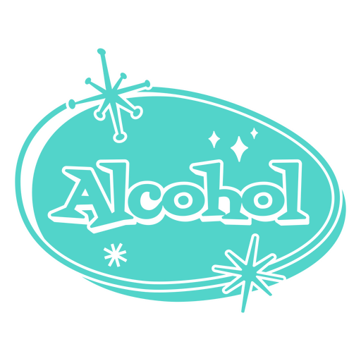 Drinks cut out badge alcohol PNG Design