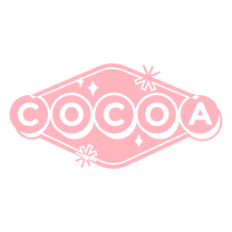 Bebidas cortam o cacau distintivo Desenho PNG