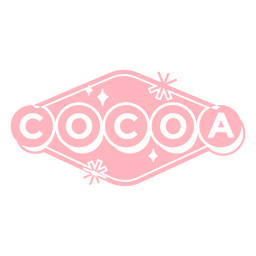 Drinks cut out badge cocoa