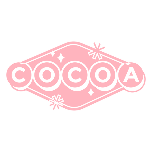 Drinks cut out badge cocoa