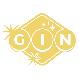 Bebidas recortadas ginebra insignia Diseño PNG