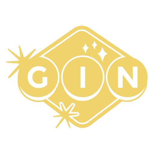 Drinks cut out badge gin