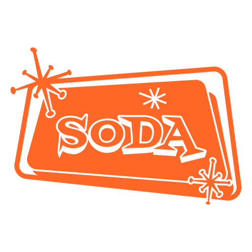 Drinks cut out badge soda PNG Design