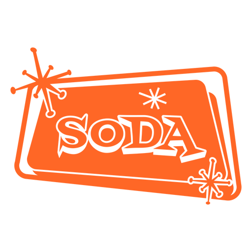 Getränke schneiden Abzeichen Soda aus PNG-Design