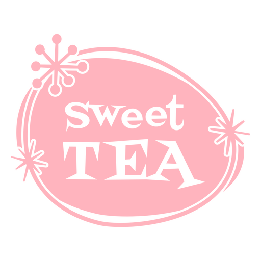 Drinks cut out badge sweet tea PNG Design