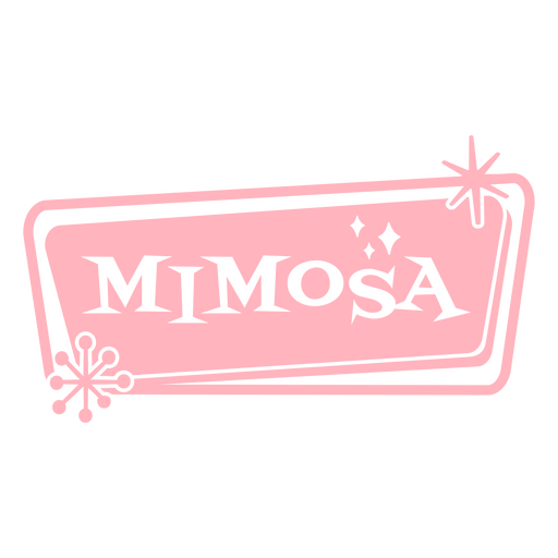 Drinks cut out badge mimosa