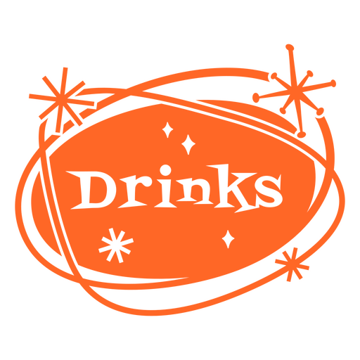 Getränke schneiden Abzeichengetränke aus PNG-Design