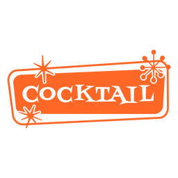 Cóctel de insignia recortada de bebidas Diseño PNG