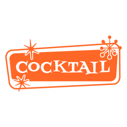 Drinks cut out badge cocktail PNG Design