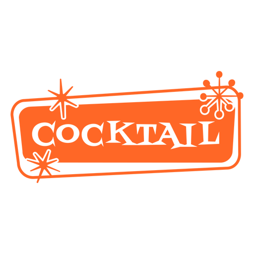 Drinks cut out badge cocktail PNG Design